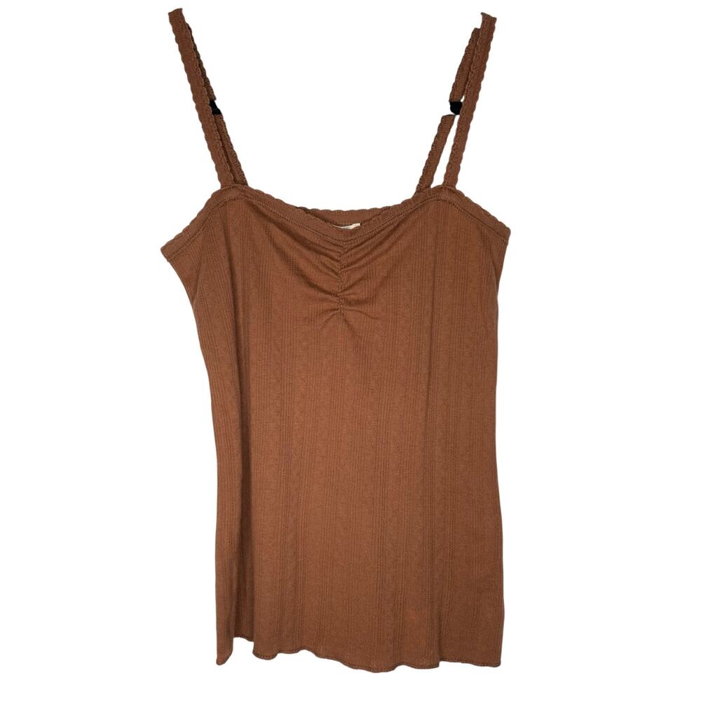 DOEN Kami Brown 100% Cotton Tank Top Size Small Romantic Cottagecore Streetwear